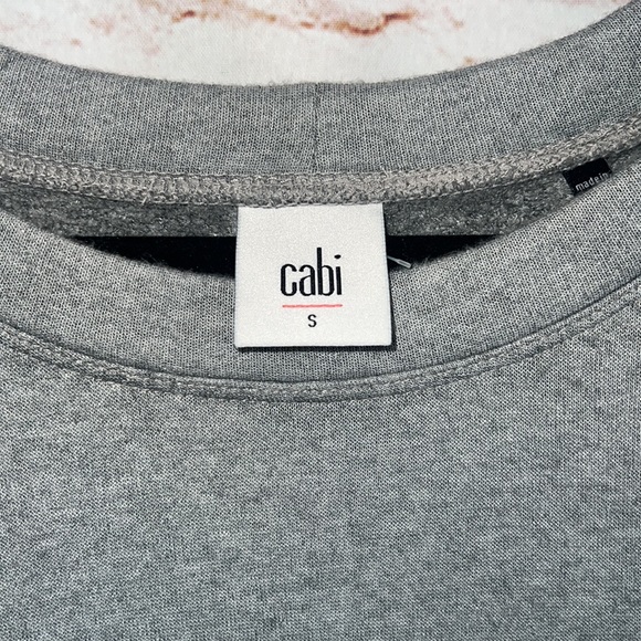 Cabi Flashdance jersey sweater drop waist dress 3459 grey S two tone soft knit - Picture 5 of 12